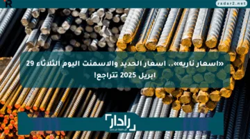 «أسعار نارية».. أسعار الحديد والأسمنت اليوم الثلاثاء 29 أبريل 2025 تتراجع!